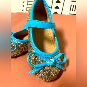 NEW ADORABLE 👧 LITTLE GIRLS 🩰 ✨ GLITTER BALLET STYLE FLATS, Size 6 Little Girl